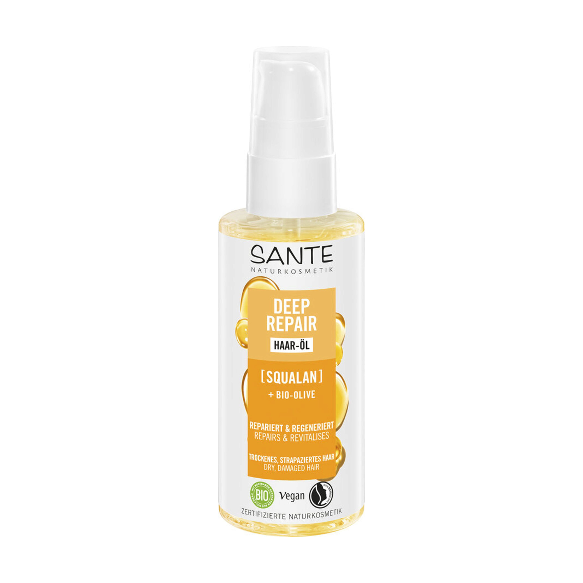 Уцінка! Олія Sante Deep Repair Oil для відновлення сухого пошкодженого волосся, зі скваланом, 75 мл
